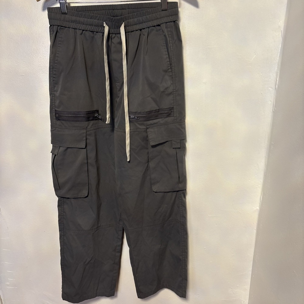 MANFINITY Men's GRAY Multi Pocket Cargo Pants Size Medium